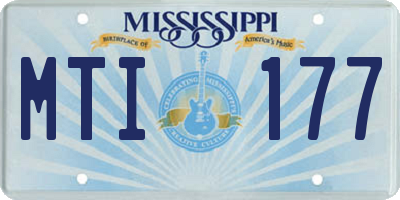MS license plate MTI177