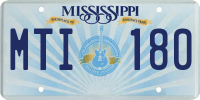 MS license plate MTI180