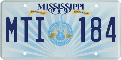 MS license plate MTI184