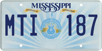MS license plate MTI187