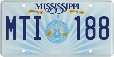 MS license plate MTI188
