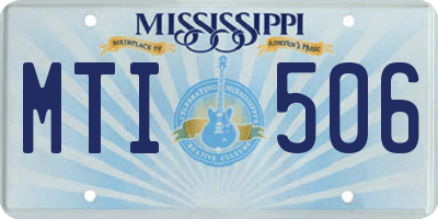 MS license plate MTI506