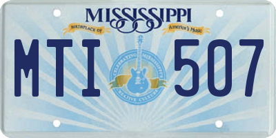 MS license plate MTI507
