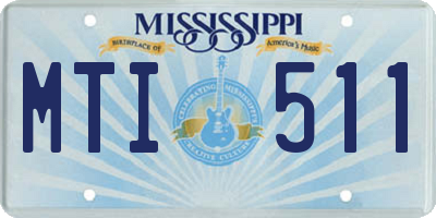 MS license plate MTI511