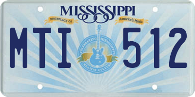 MS license plate MTI512
