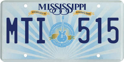MS license plate MTI515