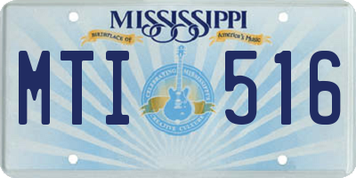 MS license plate MTI516