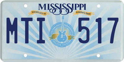 MS license plate MTI517