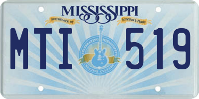 MS license plate MTI519