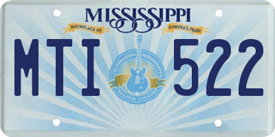 MS license plate MTI522