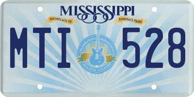 MS license plate MTI528