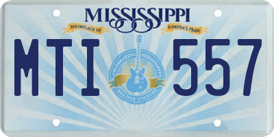 MS license plate MTI557
