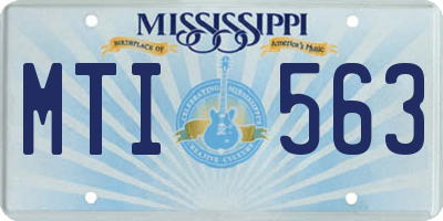 MS license plate MTI563