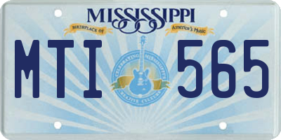 MS license plate MTI565