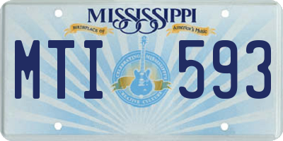 MS license plate MTI593