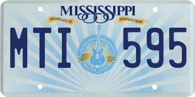 MS license plate MTI595