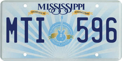 MS license plate MTI596