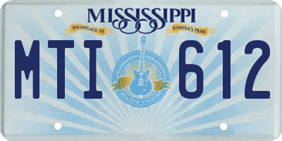 MS license plate MTI612