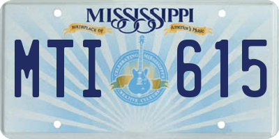 MS license plate MTI615