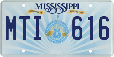 MS license plate MTI616