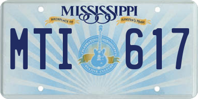 MS license plate MTI617
