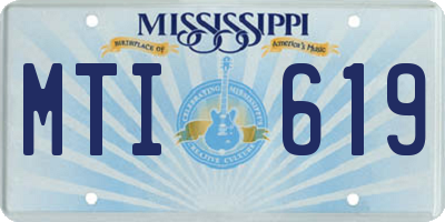 MS license plate MTI619