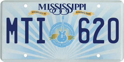 MS license plate MTI620