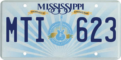 MS license plate MTI623