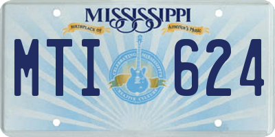 MS license plate MTI624
