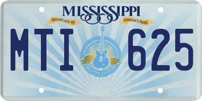 MS license plate MTI625