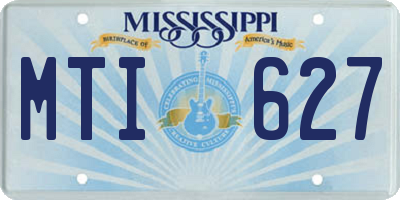 MS license plate MTI627