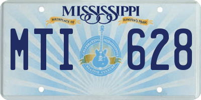 MS license plate MTI628