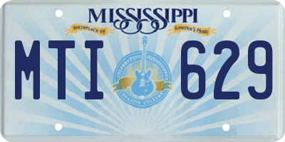 MS license plate MTI629