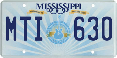 MS license plate MTI630