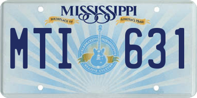 MS license plate MTI631