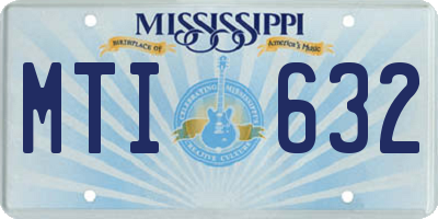 MS license plate MTI632