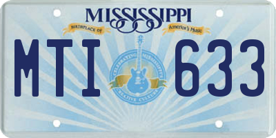 MS license plate MTI633
