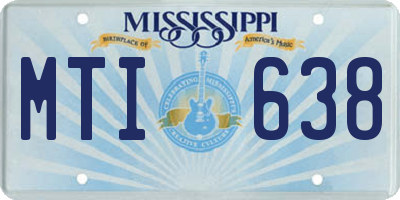 MS license plate MTI638