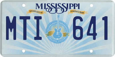 MS license plate MTI641