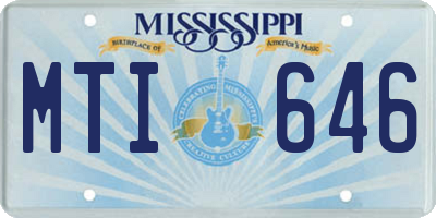 MS license plate MTI646