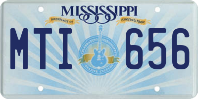 MS license plate MTI656