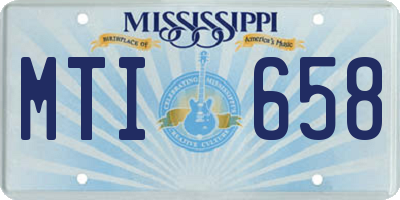 MS license plate MTI658