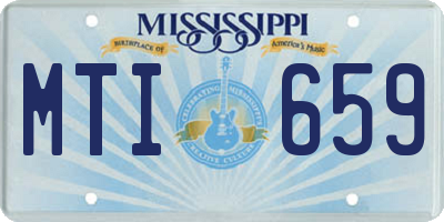 MS license plate MTI659