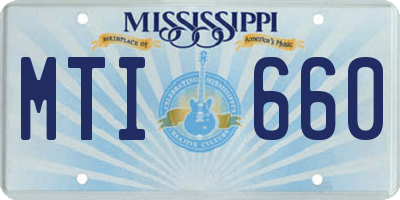 MS license plate MTI660