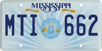 MS license plate MTI662