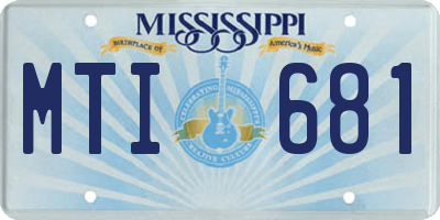 MS license plate MTI681