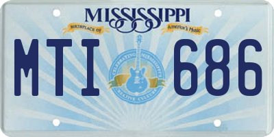 MS license plate MTI686