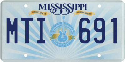 MS license plate MTI691