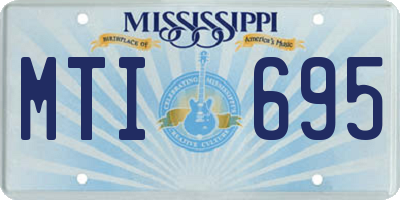 MS license plate MTI695