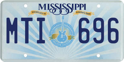 MS license plate MTI696